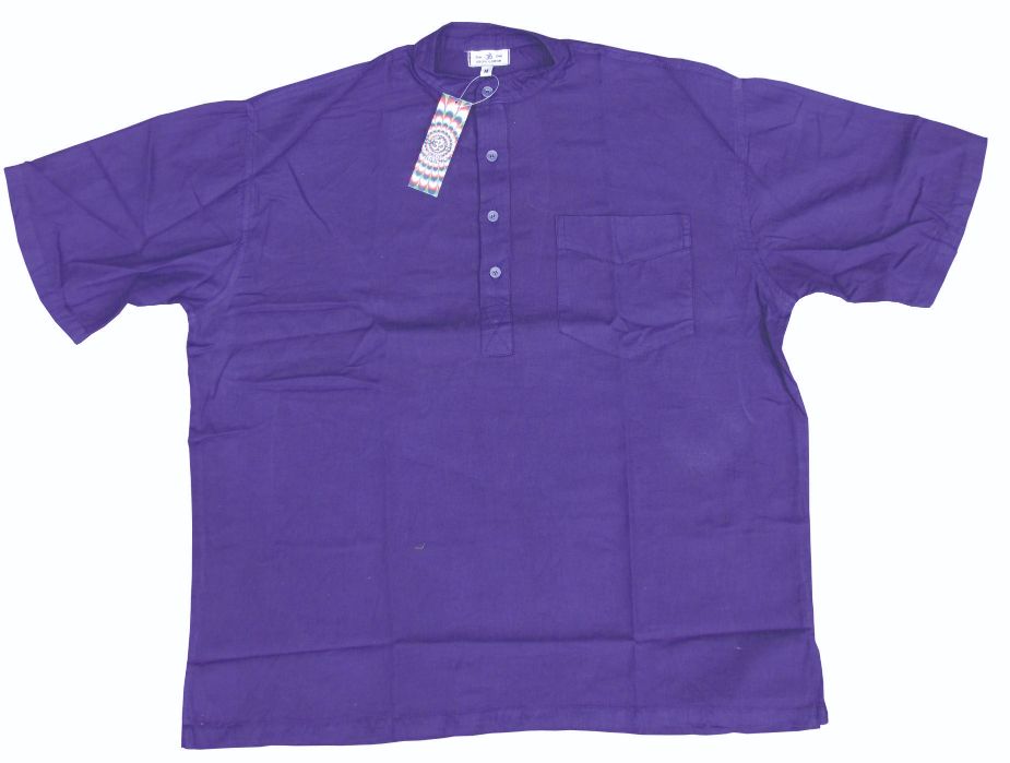 Mens cotton kurta longer cut with 3 pockets 